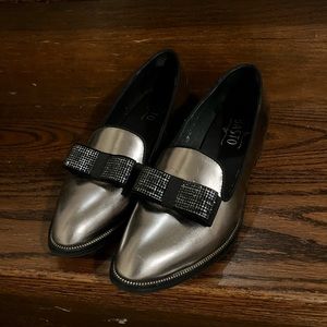 silver loafers